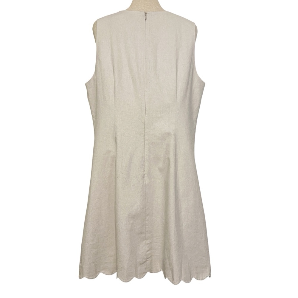 JCrew Scalloped Shift Dress 10 NWT Tan - Picture 4 of 9